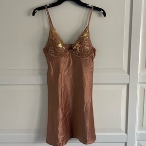 Victoria's Secret Satin Slip in Bronze